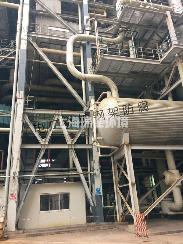 電廠鍋爐鋼架防腐(圖1)